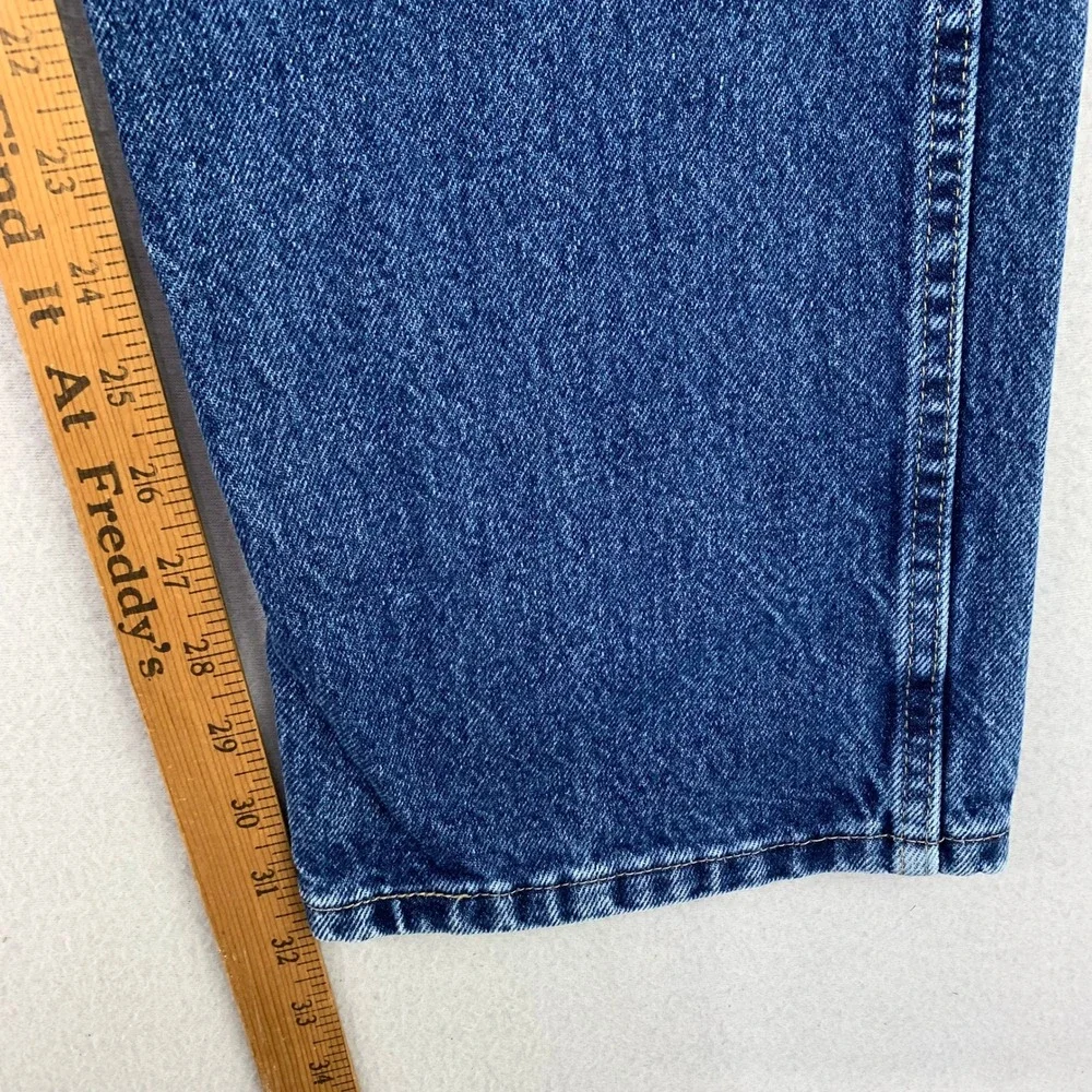 Wrangler Jeans‎ Mens 36x32 Dark Denim Regular Fit Western Faded Workwear